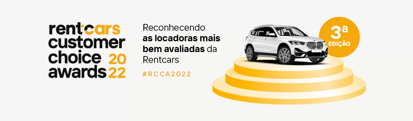 Rentcars Customer Choice Awards 2022. A 3ª edição do prêmio que reconhece as locadoras mais bem avaliadas da Rentcars em 2022